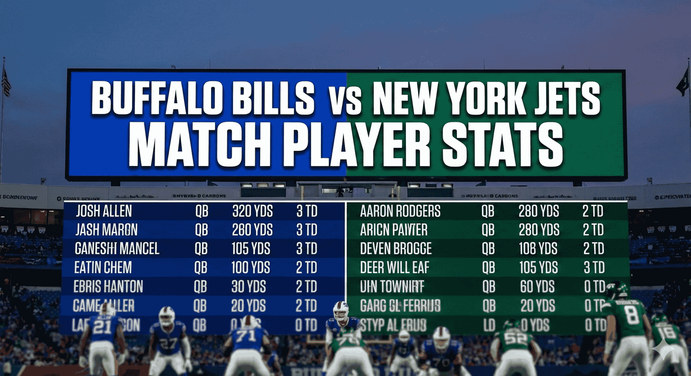 buffalo bills vs new york jets match player stats